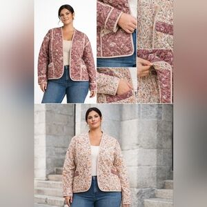 New Simply Southern Collection Reversible Quilted Floral Jacket